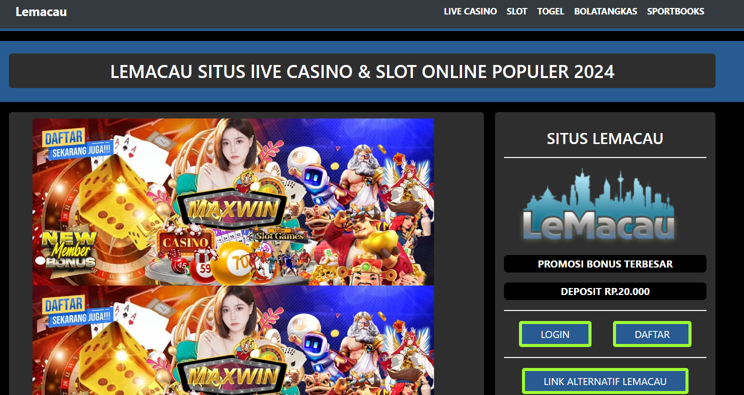 Lemacau – Pemula Sampai Pro: Daftar Slots Online yang Wajib