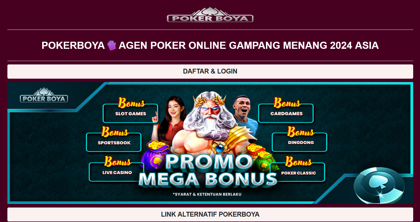 Poker Boya – Situs Judi HkbGaming Terbaik