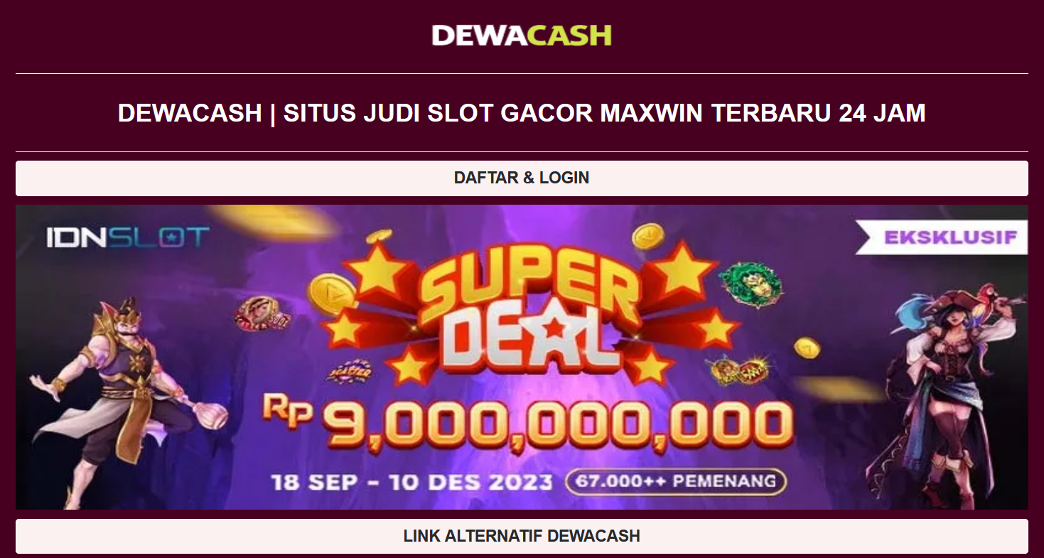 Dewa Cash – Agen Judi Taruhan Bola Online Deposit 10.000