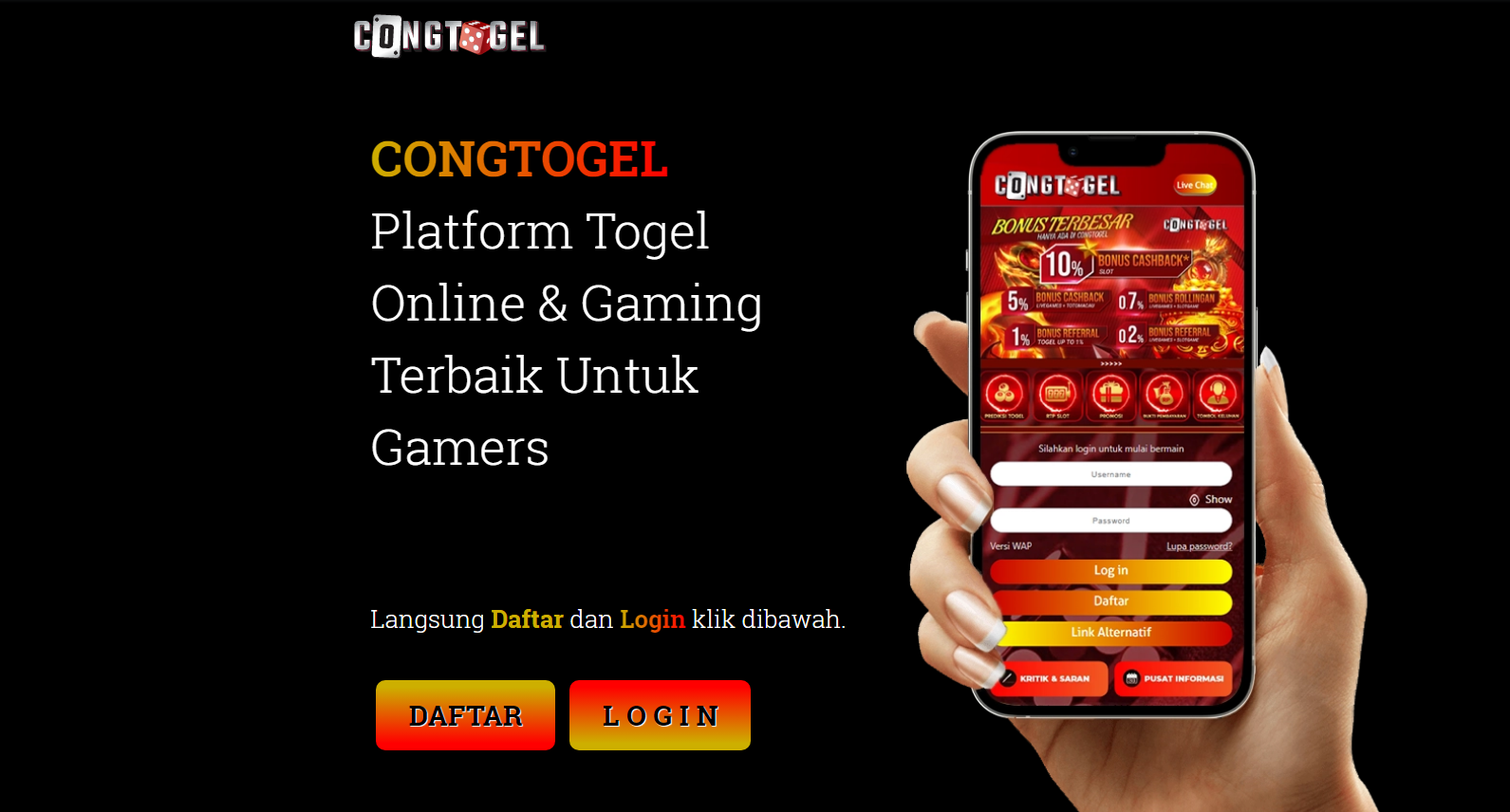 CONGTOGEL | Situs Judi Online Dengan Bonus Benar-benar Besar Serta Permainan Terkomplet