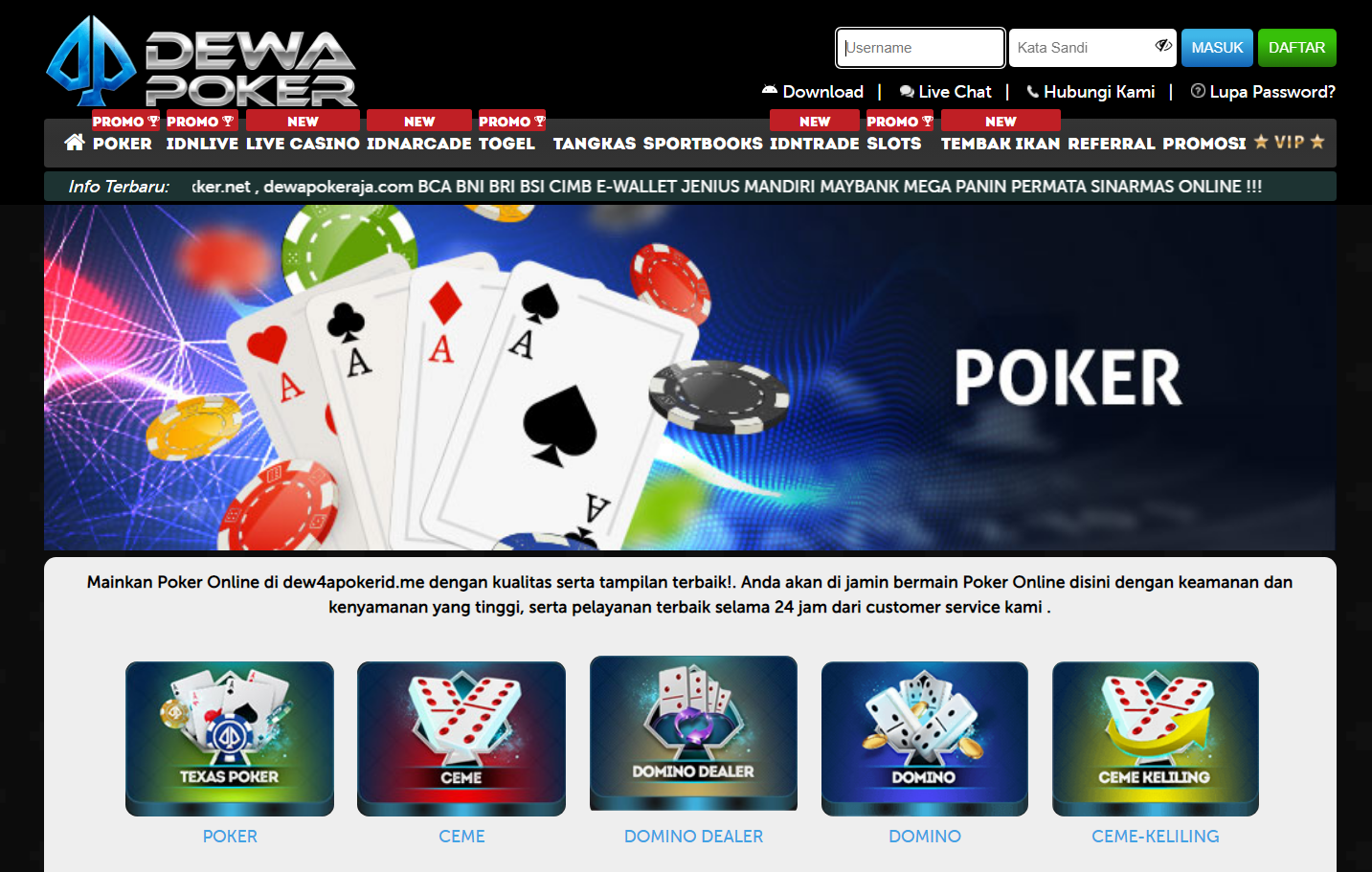 Pilihan Link Paling dipercaya Dewapoker