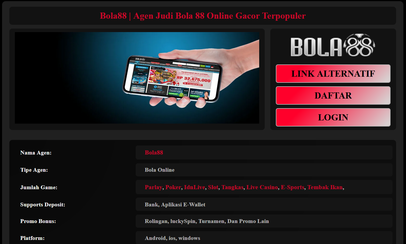 Bola88 – Tentukan Bujet Game Slot Asia Online